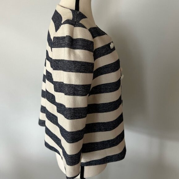 Striped Blazer with Pearl Detail - Picture 3 of 14